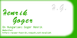 henrik goger business card